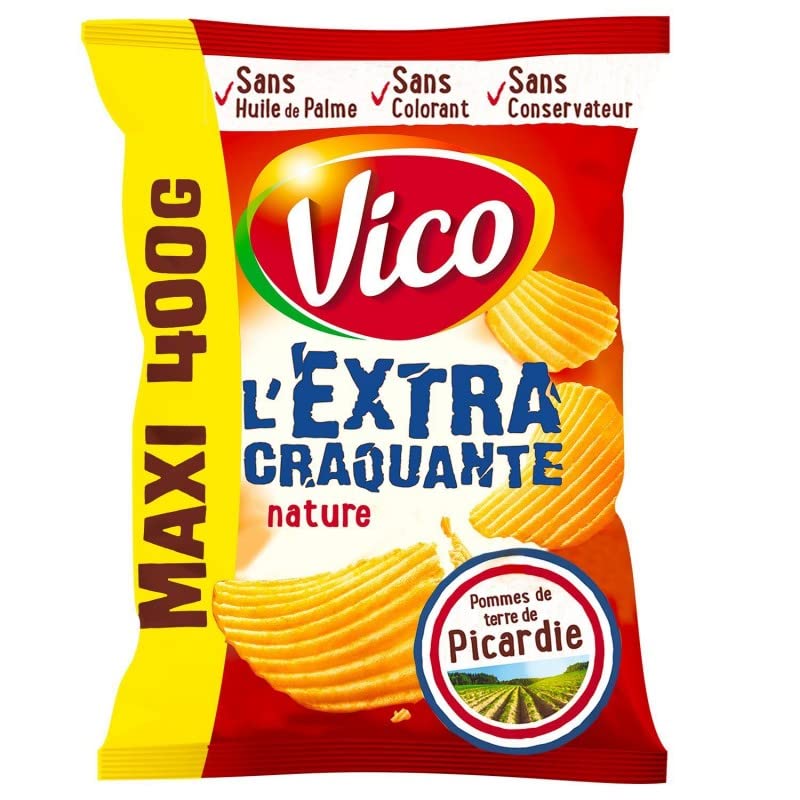 VICO - Extra Nature 400 g chips – 4 unidades – Se vende por paquete