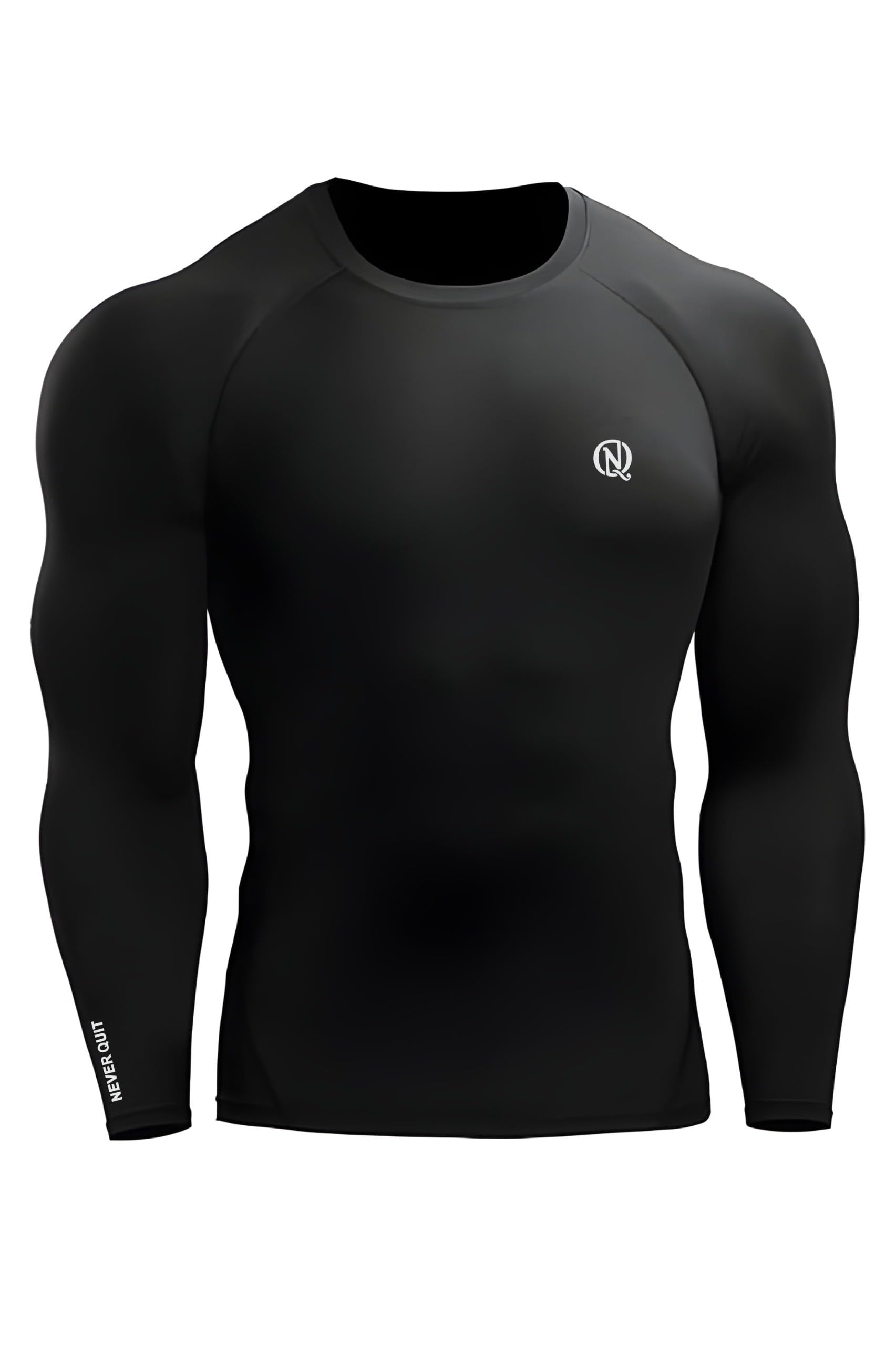 never quit Full Sleeve Compression T-Shirt - Athletic Base Layer Tights for Fitness Compression Fit T Shirts for Men-picture-40