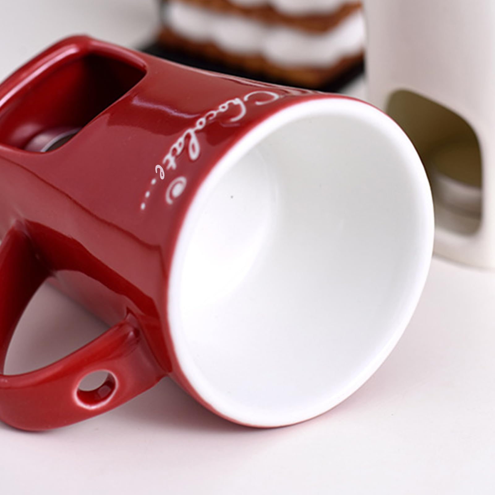 Genérico 3set Taza Fondue Chocolate con Tenedor, Olla De Fondue De Chocolate Y Queso Juego De 2 Tazas para Fundir con Estufa De Cerámica Ideal para Bocadillos, Queso Y Postres, Fiesta & Celebraciones