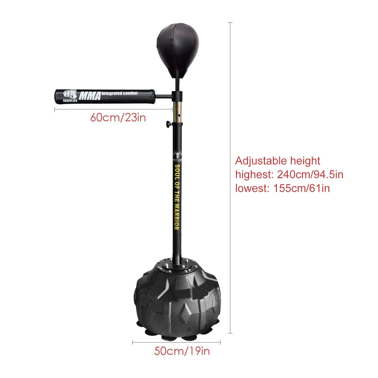 Amazon.co.jp: INNOLIFE ボクシング用品 スピニングバー 自立式 パンチ