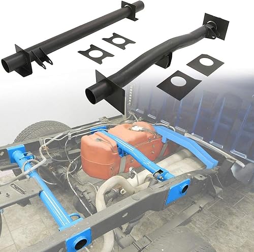 Miniatura 2 de ELITEWILL 4 piezas de travesaño delantero y trasero de soporte del tanque de combustible, travesaño de montaje de choque superior trasero, soporte