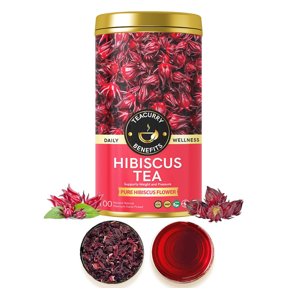 Hibiscus Tea (40 grams) - Premium Red Hibiscus Petals of Roselle Flowers for Digestion & Detoxification | Handpicked, Sun-Dried Pure Hibiscus Petals