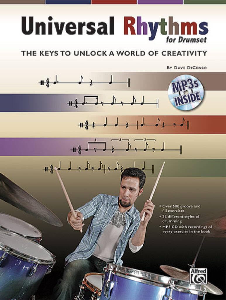 Dave dicenso universal rhythms for drumset drums book/cd +cd: The Keys to Unlock a World of Creativity