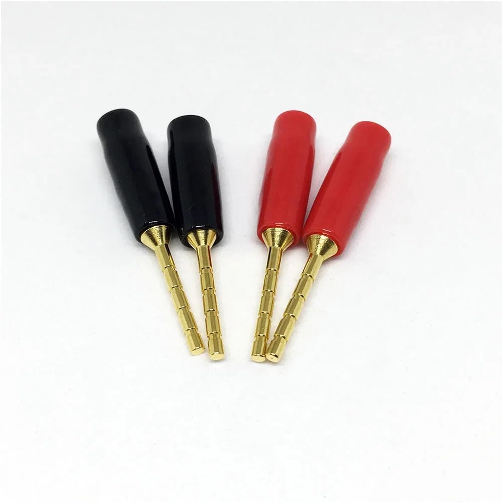 10 connettori a banana in rame placcato oro da 2 mm, spine per cablaggio dell'amplificatore, connettore per altoparlante con connettore a banana piccolo (5 nero, 5 rosso)