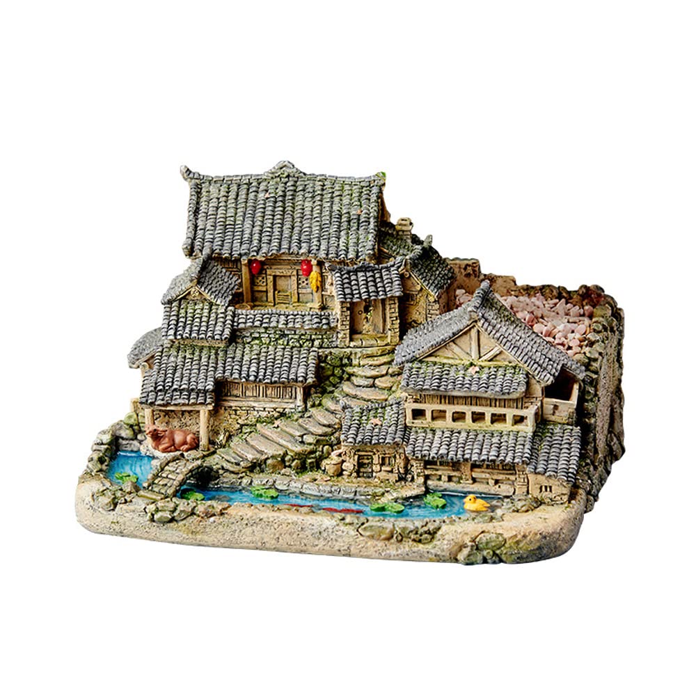 DFGHNBVC Fairy Garden Planter Pot Succulent Flower Pot Miniature House Kit Micro Landscape Decorations With Light Without Plants,K