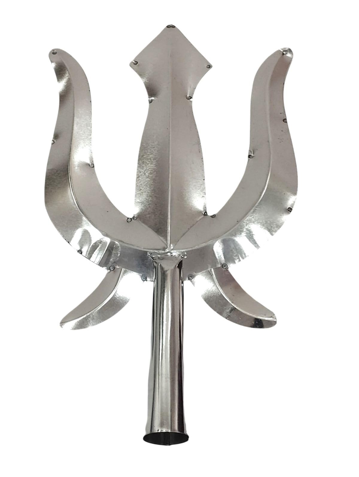 BookMyCostume Metal Lord Shiva Silver Trishul Trident Kids and Adults Fancy Dress Costume Accessories
