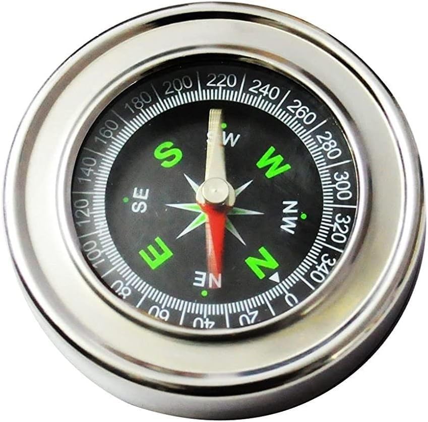 VISCI Stainless Steel Multifunctional Classic Directional Magnetic Compass 75mm for Hiking Camping Outdoor Equipment Teaching Supplies-picture-11