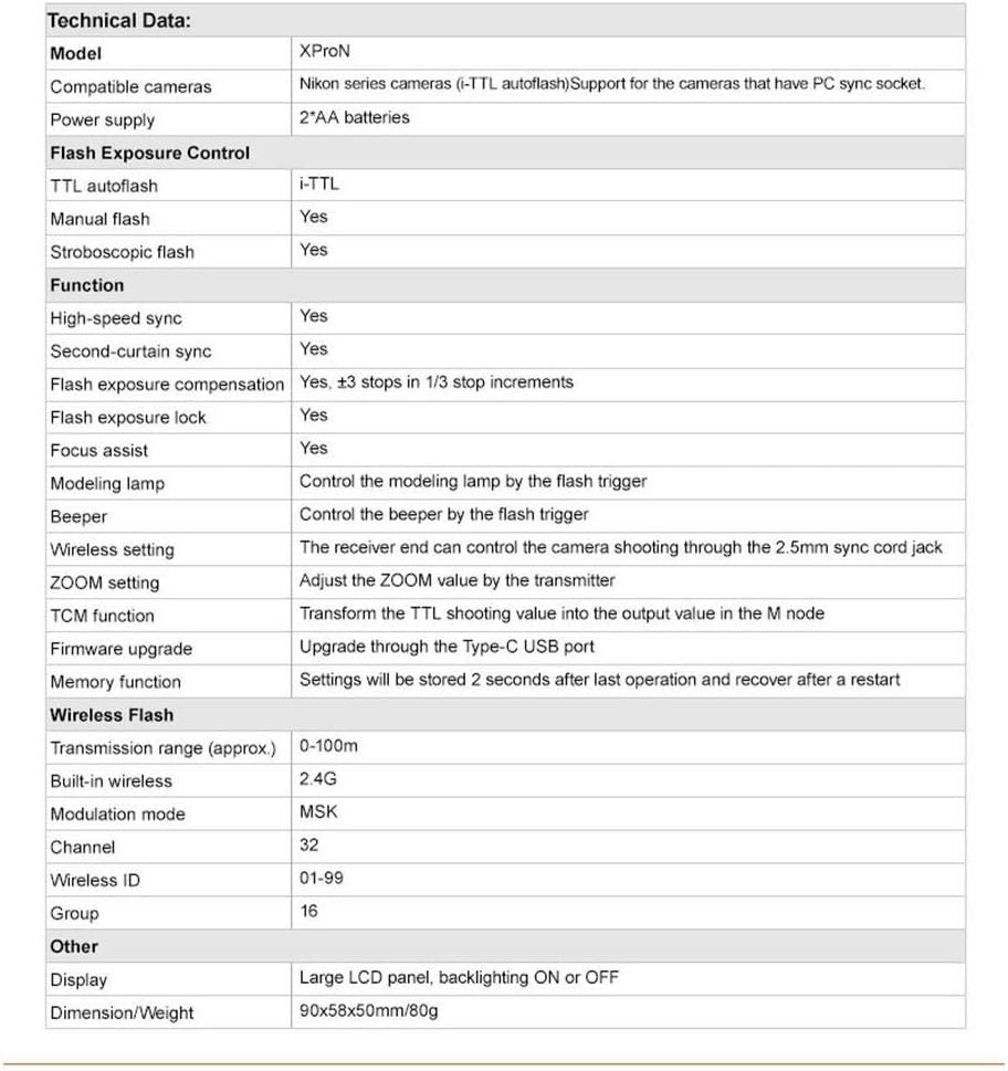 Godox XProN TTL Wireless Flash Trigger for Nikon
