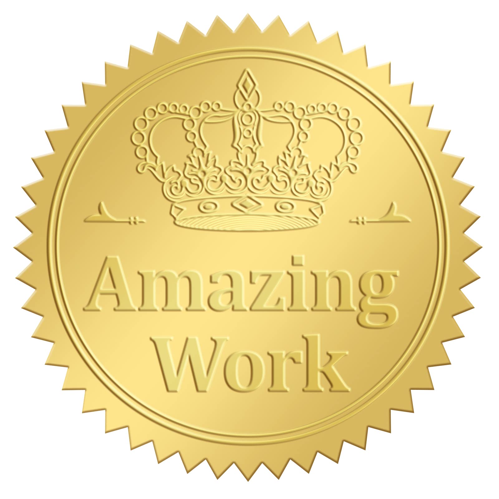 Craspire 100 Pieces Gold Foil Stickers, Embossed Certificate Seals, Self-Adhesive Stickers, Medal Decoration Stickers, Certification, Graduation, Corporate Notary Seal, Envelope (2 - View #8