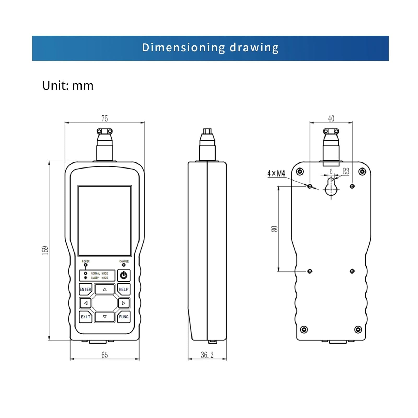 Digitales Kraftmessgerät mit Wägezellensensor, Testgewicht, Druck, Push-Pull-Messgerät, Peak-/Track-Modus-Test Zuverlässige Daten(0-50KG Force Gauge)
