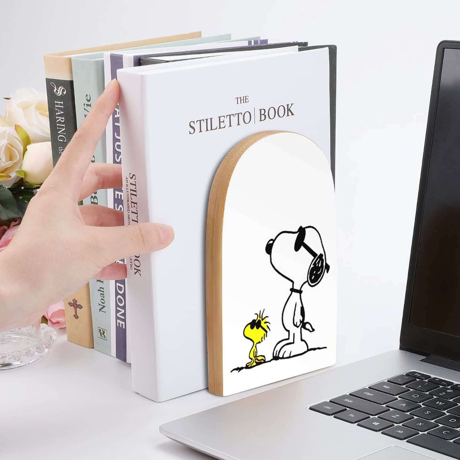 Amazon | スヌーピー ブックエンド 図書館 本棚 本仕切り 2個セット