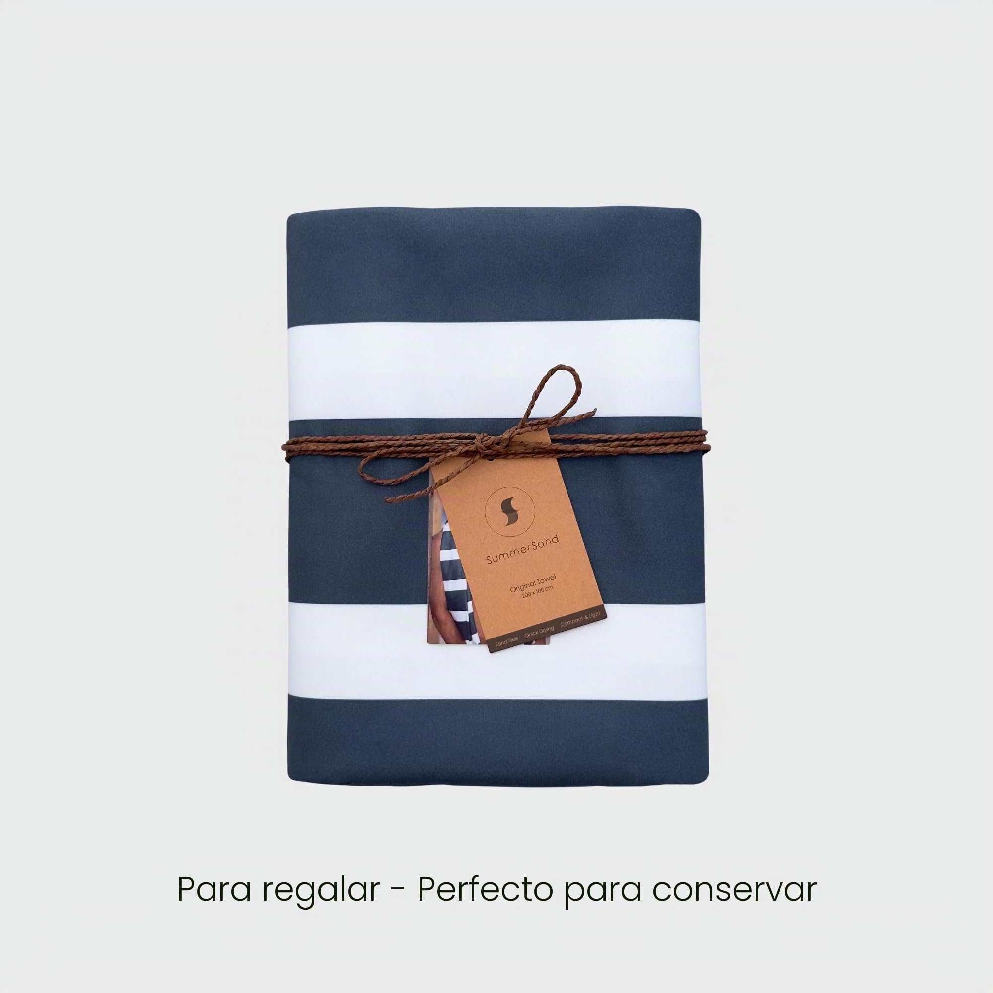 SummerSand Toalla de Playa Grande de Microfibra XL 200x100 cm - De Secado Rápido y Sin Arena - Ideal como Toalla de Piscina, Toalla de Sauna y Toalla de Viaje - Bolsa de Viaje Incluida – Deep Blue