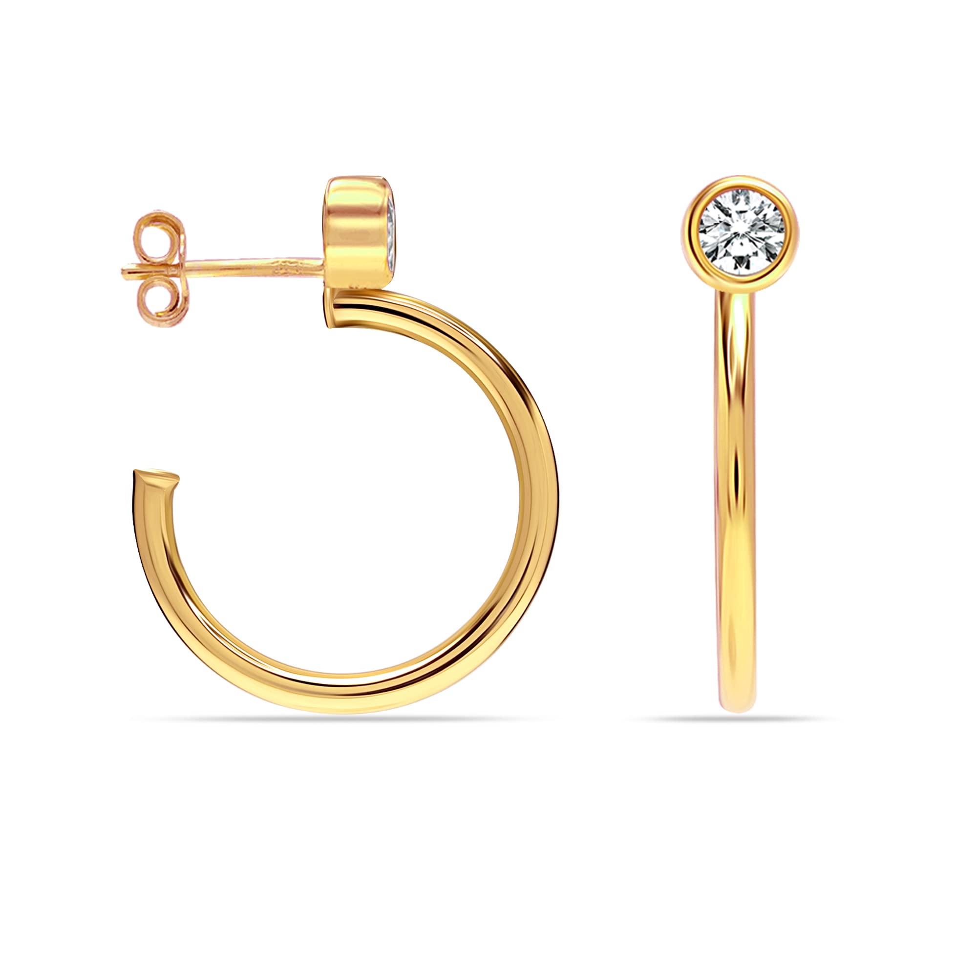See full amazon price history chart for LeCalla Gold Plated White CZ Small C Hoop Earrings for Women and Girls 25 MM LeCalla Gold Plated White CZ Small C Hoop Earrings for Women and Girls 25 MM (B0BSNFP26X) Amazon Price History, Amazon Price Tracker
