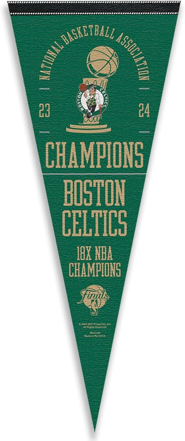 Boston Celtics 2024 Finals Champions Pennant Flag