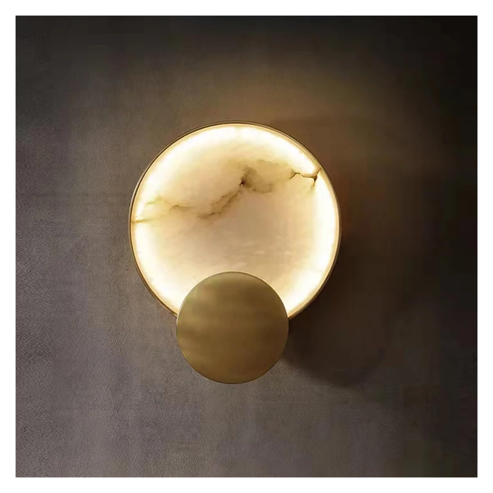 JYBNBBE Round Marble led Wall lamp Modern Simple Brass/Iron - Living Room Bedroom Corridor Aisle Wall Sconce Light Fixture,Chandelier