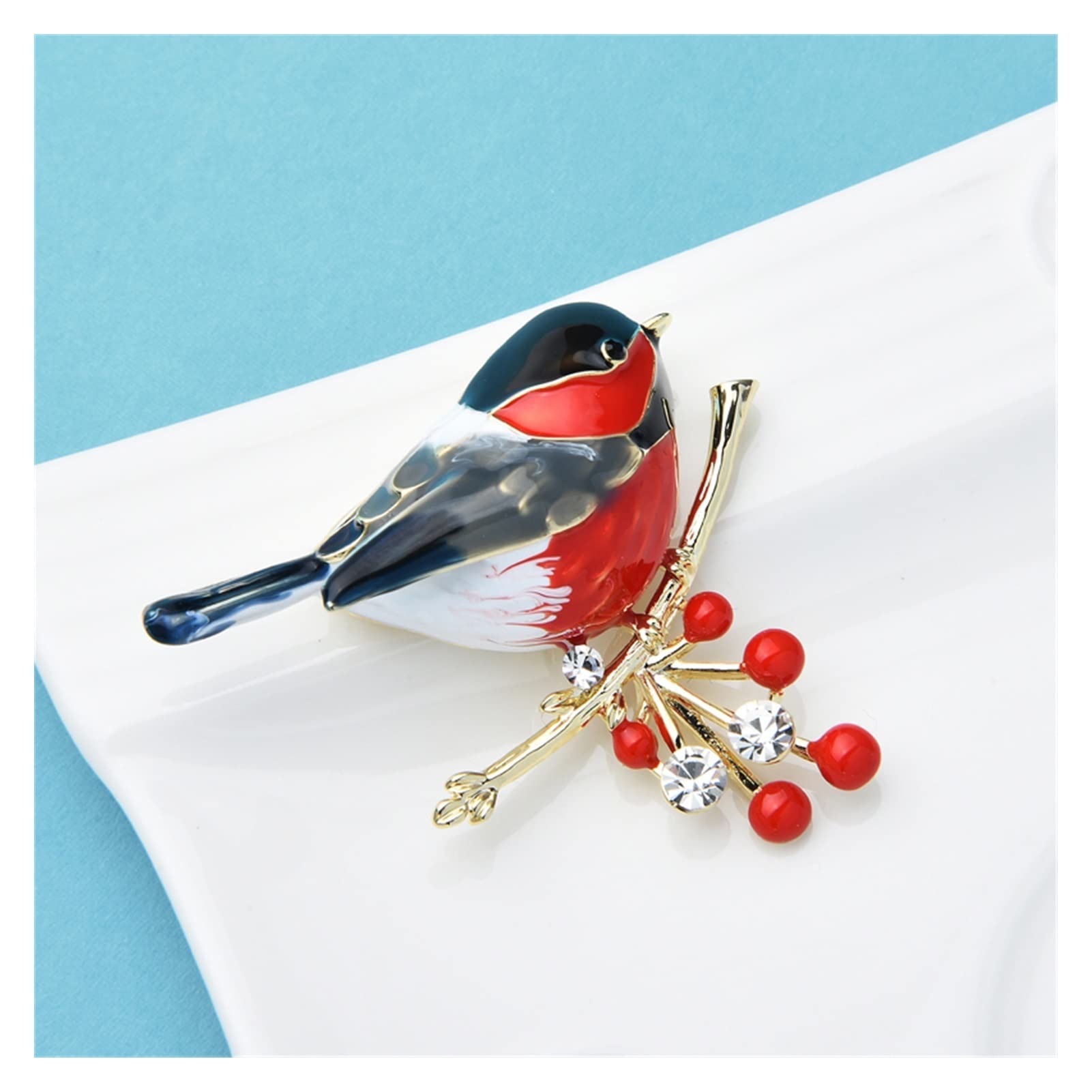 Broche de pájaro Multicolor, broches esmaltados de Calidad, Regalo de joyería de diseño de Año Nuevo