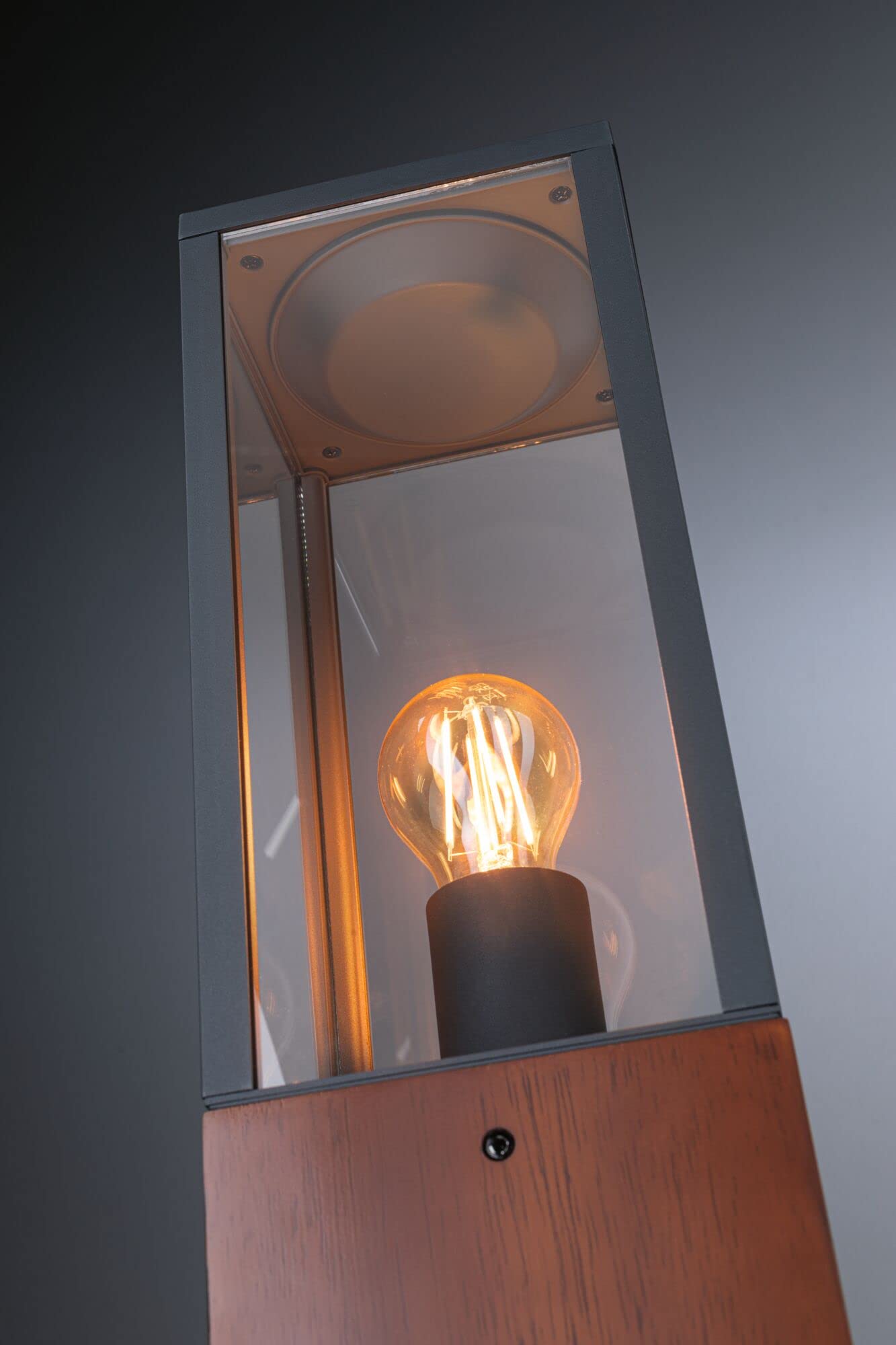 Paulmann 94676 Lampada LED per esterni oggetto luminoso Timba IP44 600mm paletto d’illuminazione senza lampadina angolare max. 60 W Outdoor legno E27