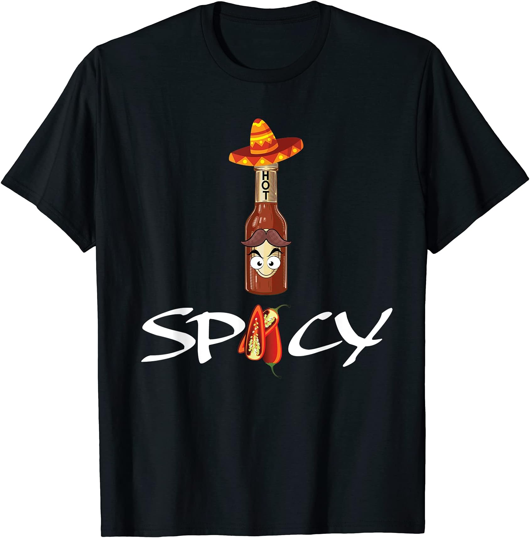 ImagineGreater TeesSauce Lovers Hot and Spicy Funny Pepper T Shirt T-Shirt