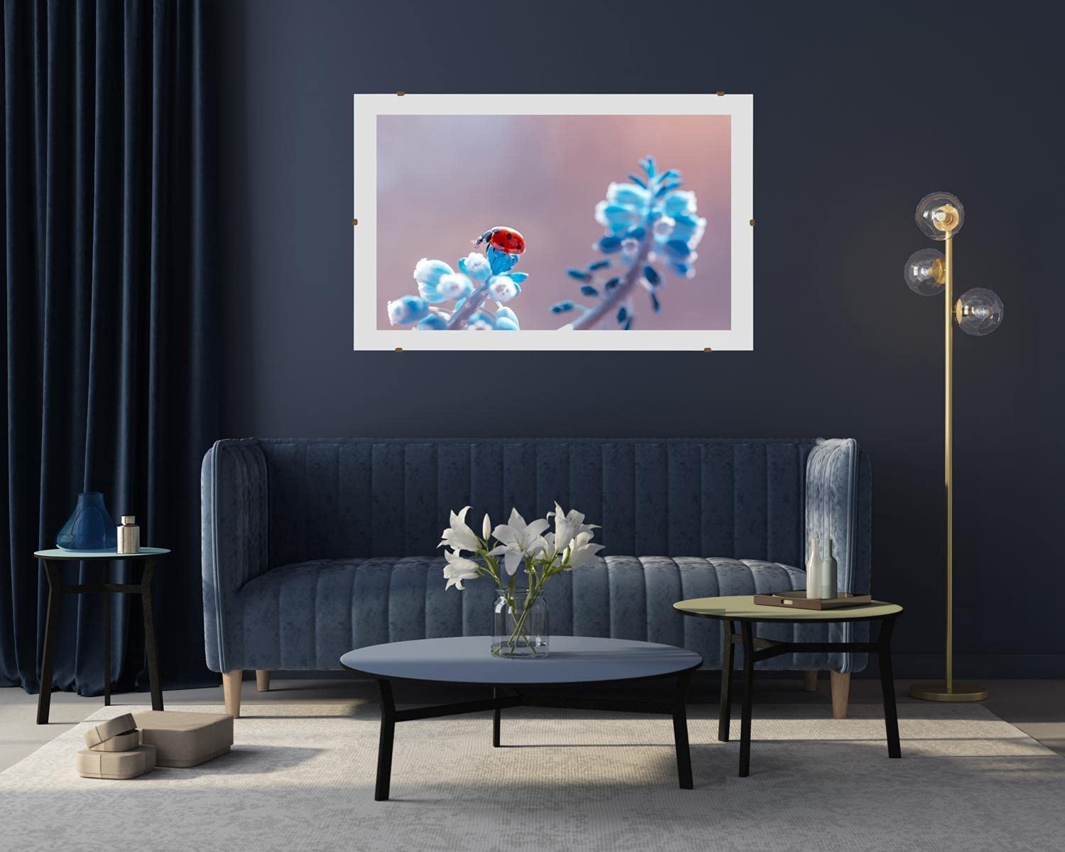 Cornice A Clip Senza Cornice 60x120cm - Con Vetro Acrilico Antiriflesso, Per Poster E Foto - Foto 8