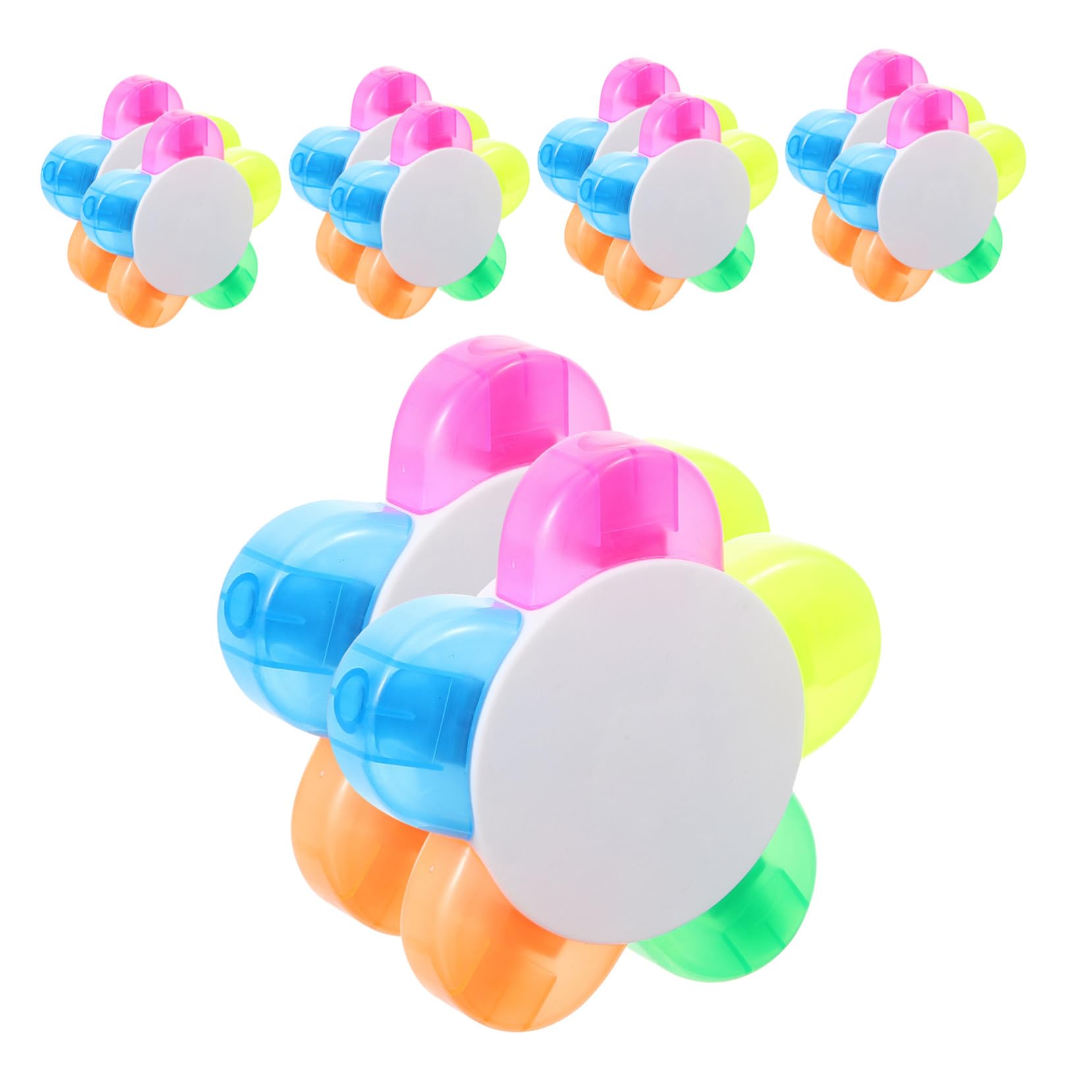PLAFOPE 10 Stück Blütenblatt Textmarker Farben Wasserfarben-highlighter Stifte Fluoreszierende Marker für Schule Büro Scrapbooking DIY Notizen