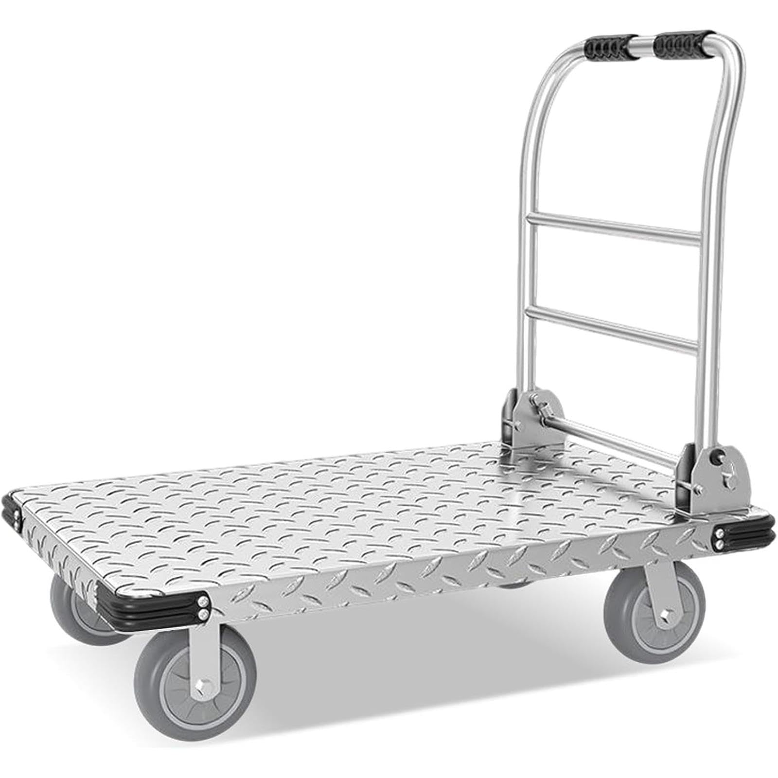 Chariot à Plateforme Pliable Robuste avec Une capacité de Charge de 200 kg - Chariot Portable à Roues, adapté aux Maisons, Bureaux, magasins, etc. - 71 x 47 x 80 cm, Robuste et Durable, Poly