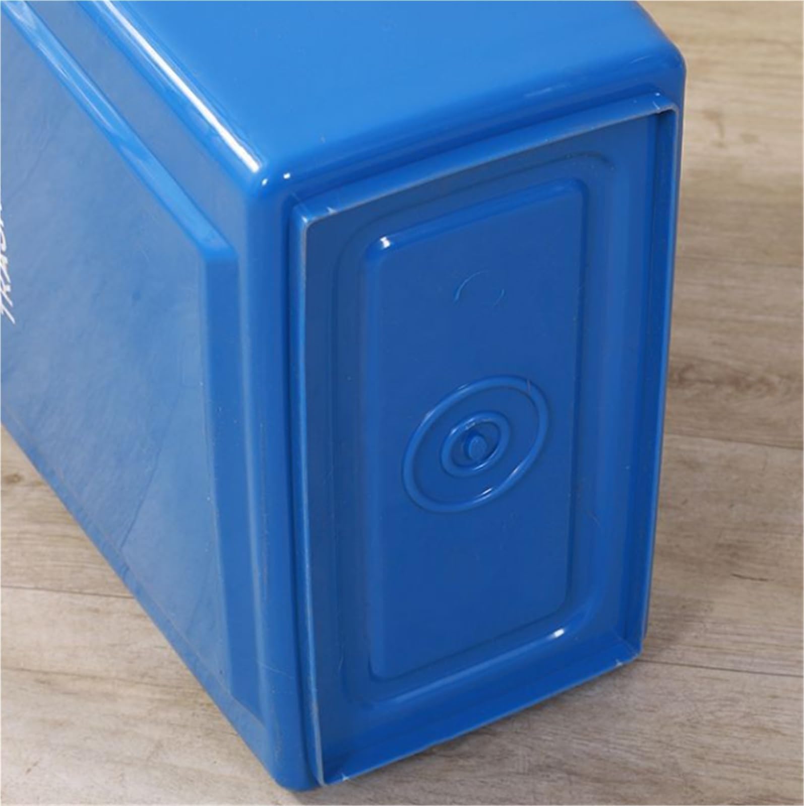 In Piedi Bidone Della Spazzatura Scoperto In Plastica For Esterni, Parco Commerciale, Centro, Scuola Cestino Da Esterno(Blue)
