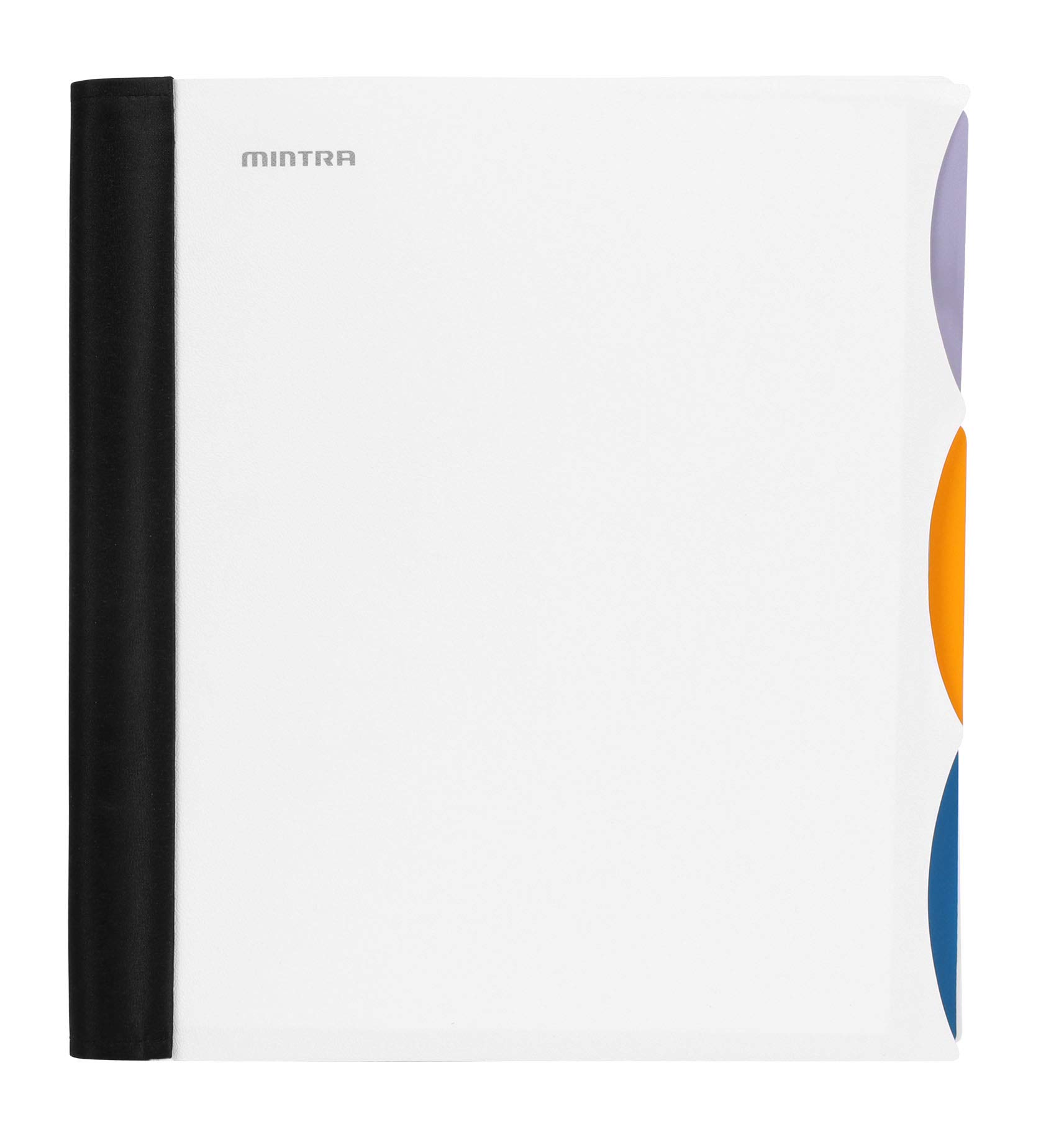 Mintra Office Durable PREMIUM Spiral Notebook, ((White, 3 Subject, 8.5in x 11in)), Fabric Covered Coils, No Snags, Removable Adjustable Pocket Dividers, Ruler, Organization, Customizable