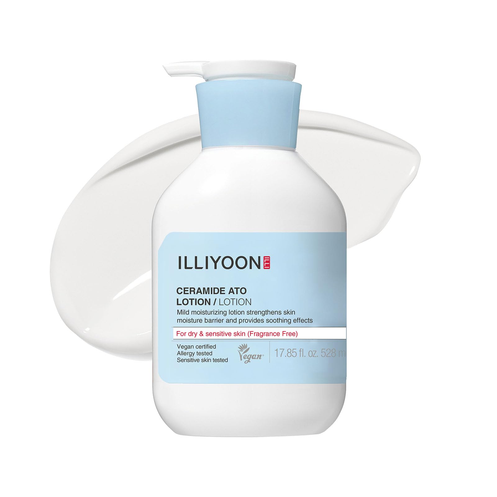 IlliyoonCeramide Ato Lotion 528ml(17.85oz) | Daily Moisturizing Lotion for All Skin Types | Deep Moisturizing and Soothing Effect | Korean Skin Care