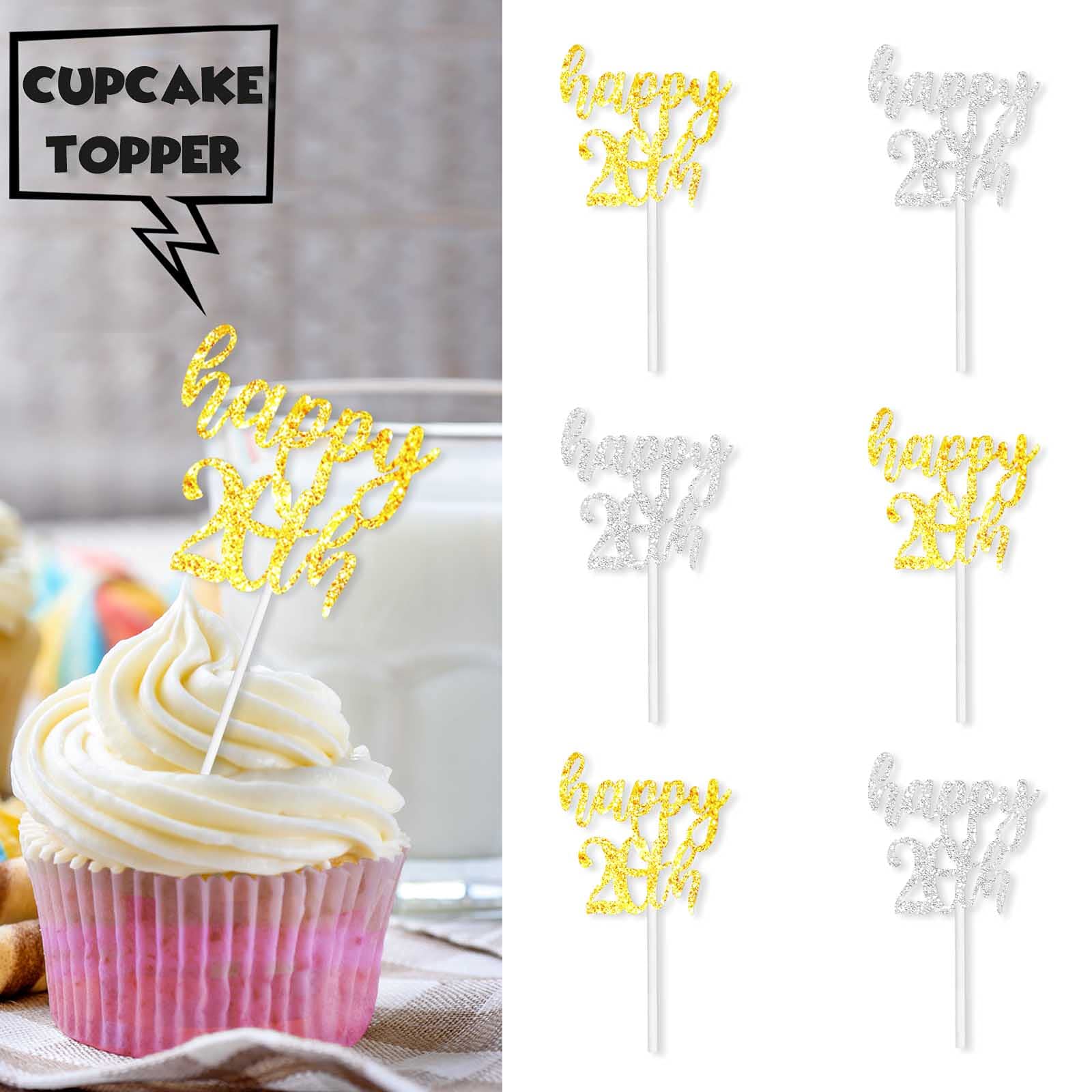 Amazon.co.jp: 18個 Happy 20th カップケーキトッパーピック 誕生日