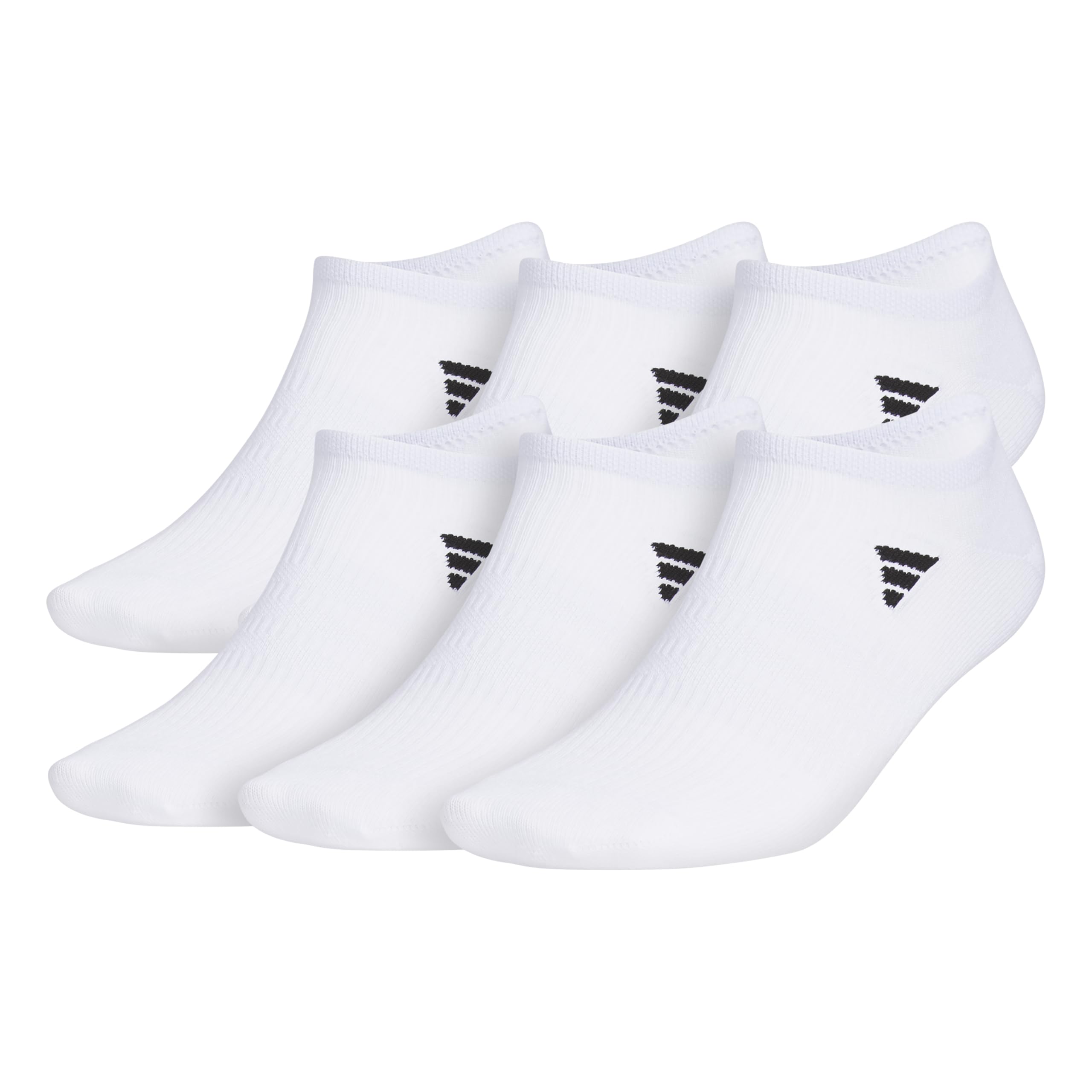adidasMen's Superlite No Show Socks with Arch Compression, Athletic, Durable, Lightweight, Breathable, 6-Pack