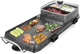 Barbecue Grill BBQ -The Electric Thai BBQ Barbecue and Hot Pot, Electric Grill 2 in 1, Electric Hot Pot Electric Barbecue, Integrated SaucepanSafe, Convenient and Durable Soul hill