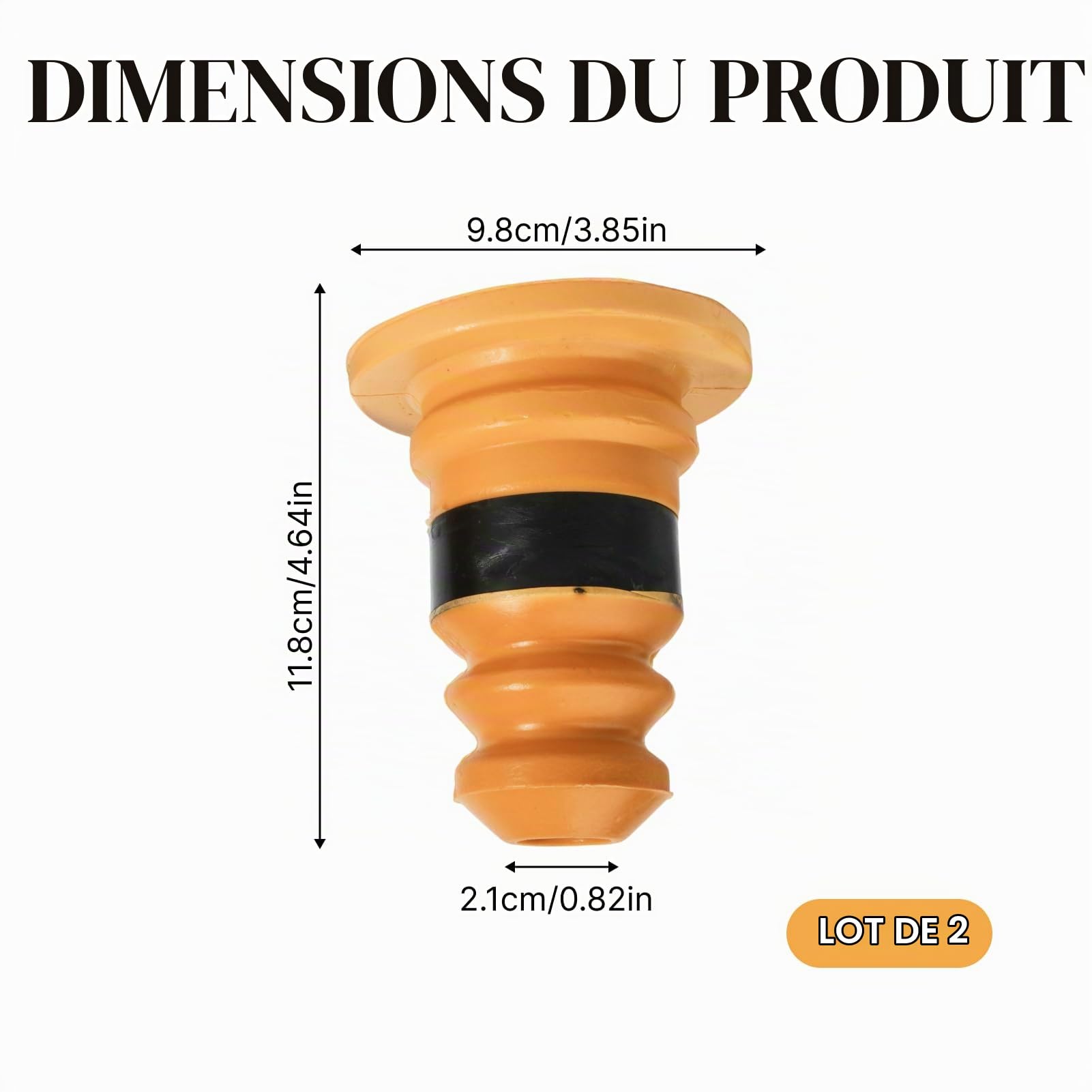 2pcs Butée de Suspension Arrière Caoutchouc pour C4 picasso DS5 5008 Berlingo Partner Bump Stop elastique Suspension 5166.90 516690