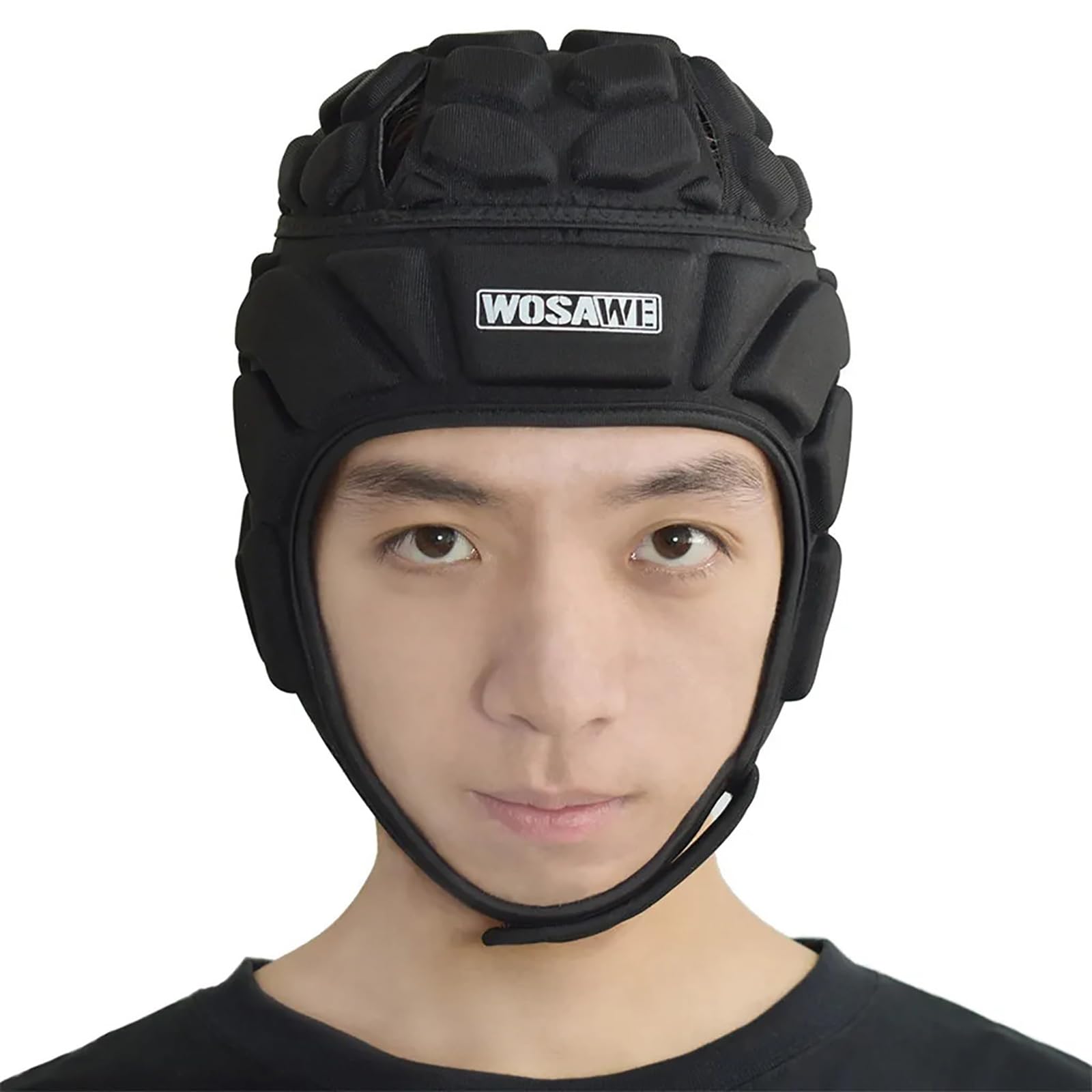 Pro Helm, verstellbar, EVA, stoßfest, Torwarthelm für Rugby, Fußball, Torwart und Torwart-Kopfschutz, Unisex