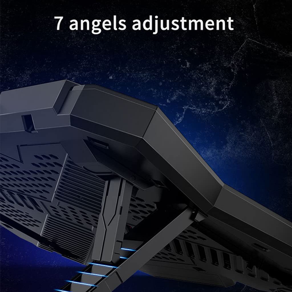 Gaming RGB Laptop Cooler 12-17 inch LED Screen Laptop Cooling Pad Notebook Cooler Stand with Six Fan And 2 USB Port