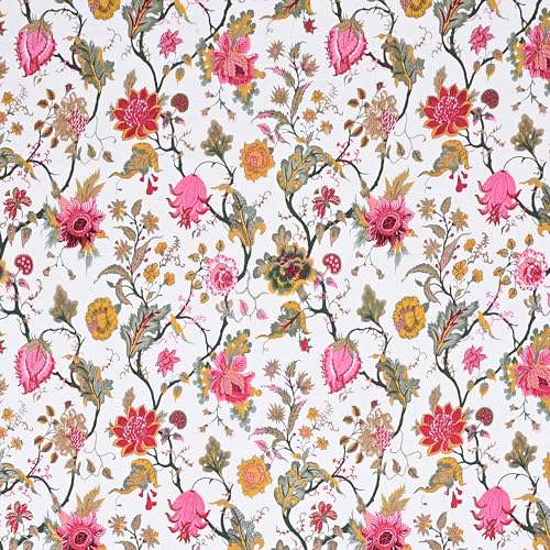 Image of Mafatlal Saanjh 144 TC Cotton Bedding Spread Double Bed 95x108 Inch | Elegant Floral Artwork | Comfortable Lightweight Finish | Jaipuri Collection |Hand Crafted |Pillowcase Included | Light Pink