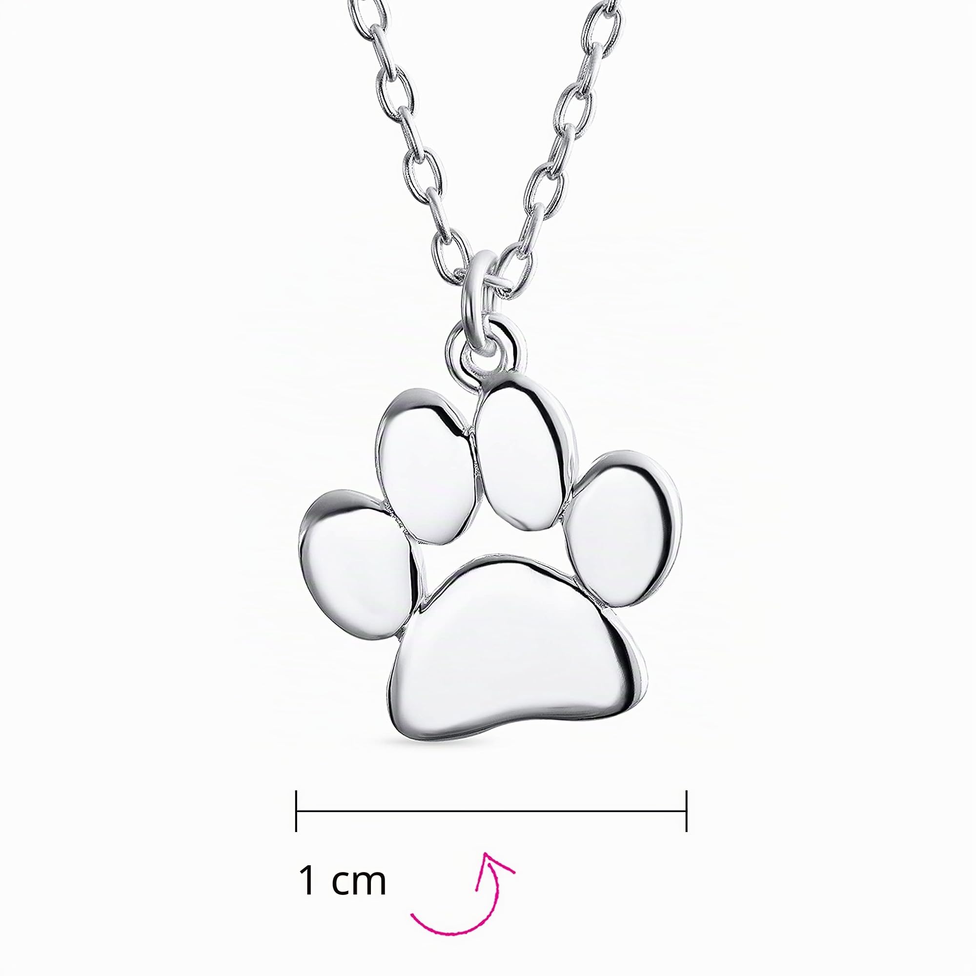 Personalizada Letra Inicial A-Z Delicado Perro Gato Mascota Gatito Cachorro Impresión De La Pata Collar Animal Joyería Para Mujer Adolescente Rosa Pulido Chapado En Oro Amarillo .925 Plata De Ley