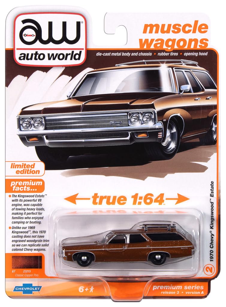 Auto World 64452 Muscle Wagons 1:64 19 1970 Car Kingswood Series A Copper