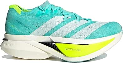 adidas [アディダス] アディゼロプライム X3 ストラング ADIZERO PRIME X3 STRUNG ブルー/ゼロメタリック/ルシッドレモン JR2598