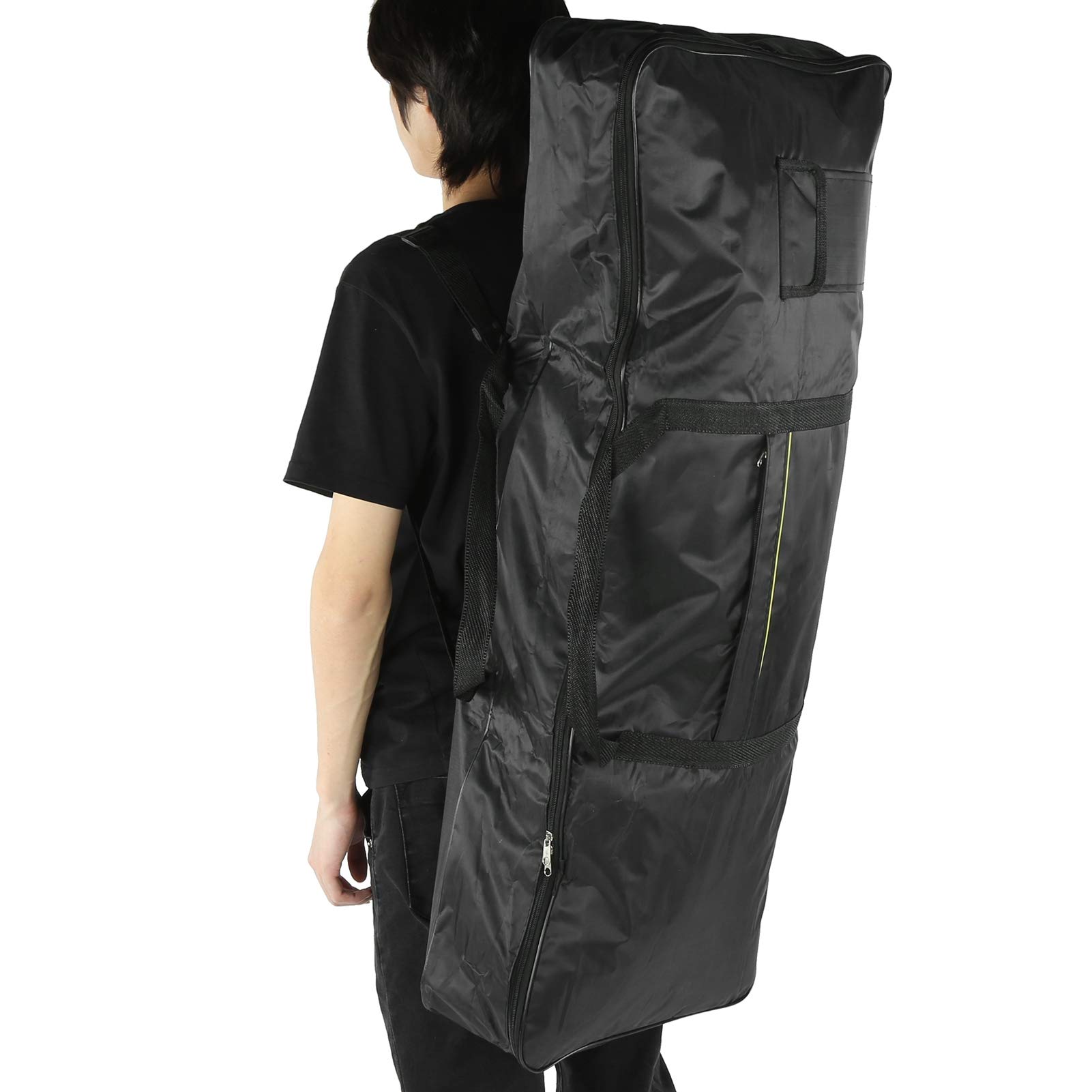 BOSSTIN Étui Pour Clavier 61 Touches Avec Roulettes, Taille Interne : 106,7 X 36,8 X 15,2 Cm, Housse De Transport Rembourrée Imperméable Pour Clavier De Piano à 61 Touches, Rouge, Étui Pour