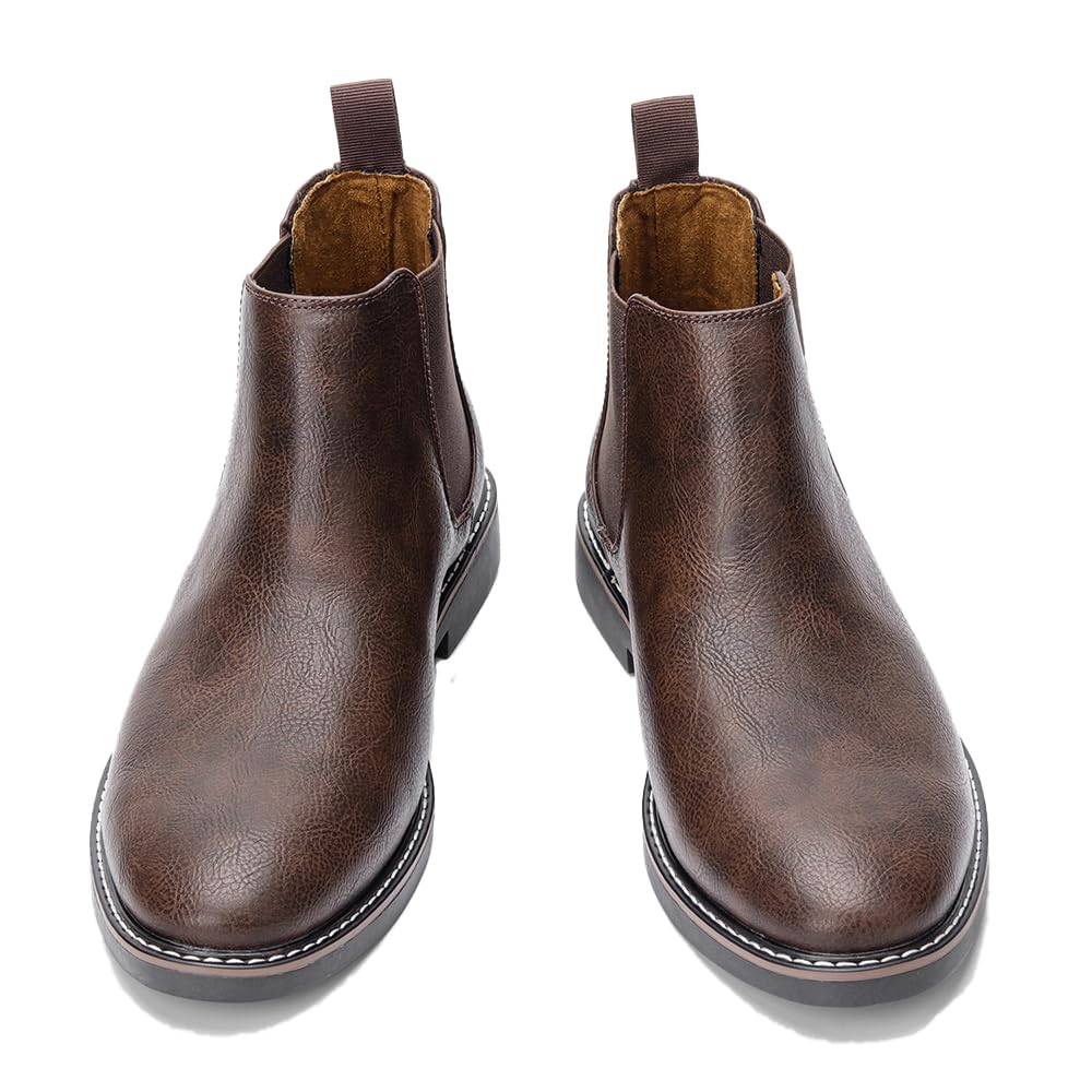 Harssidanzar Hombres Chelsea Tobillo Botas Casual Vestido Botas Tobillo Classic Slip on Boots KM303EU