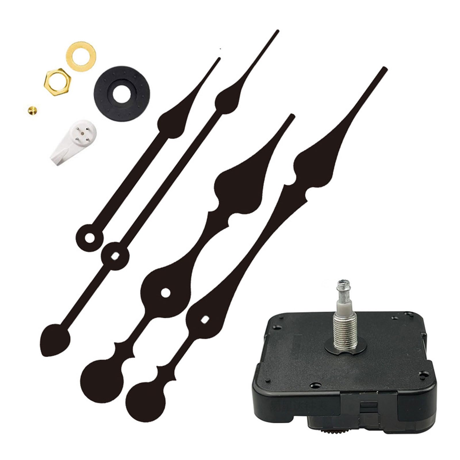 Mekalero Quiet Quartzs Clock Motor Replacement Set Long Shaft High Torqued Movement with 2 Pack Hands and Mounting Hardware Movement with Hands