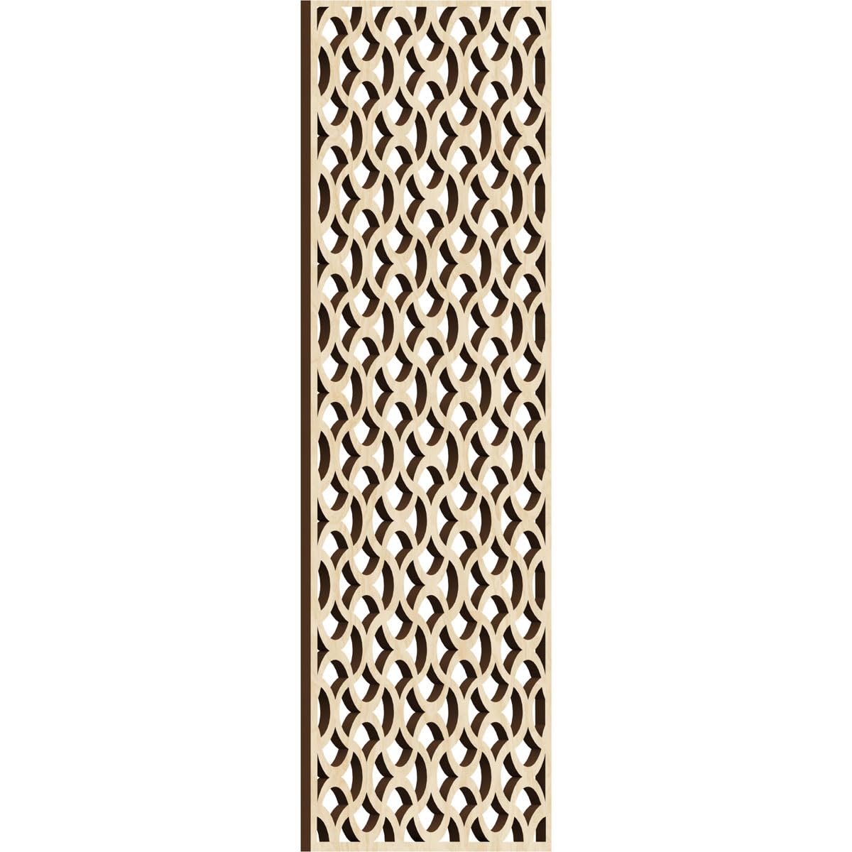 Resort Decorative Pierced Fretwork Wood Wall Panels, 11 3/8"W x 29 3/8"H x 3/8"T, Birch