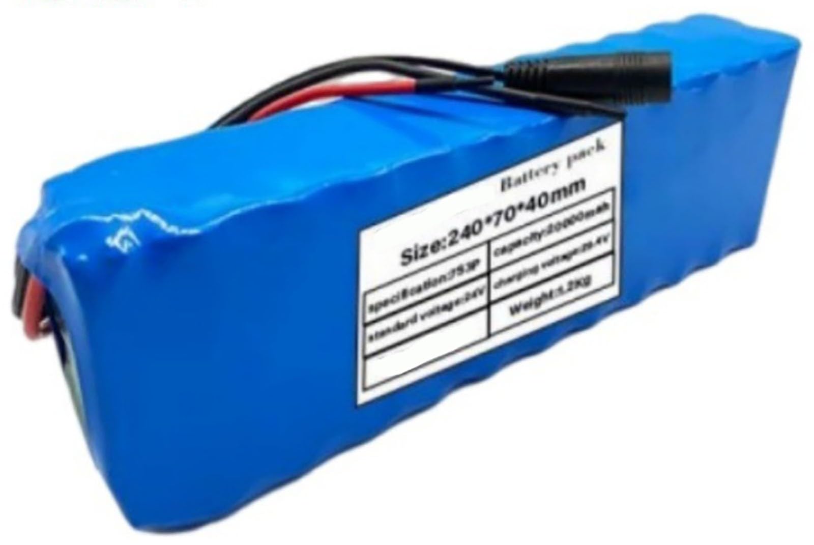 Batterie De Vélo Électrique 24V 20Ah avec Chargeur 24V 7S3P Batterie Haute Puissance Batterie Remplaçable Étanche pour 50W 150W 250W 350W 500W Moteur