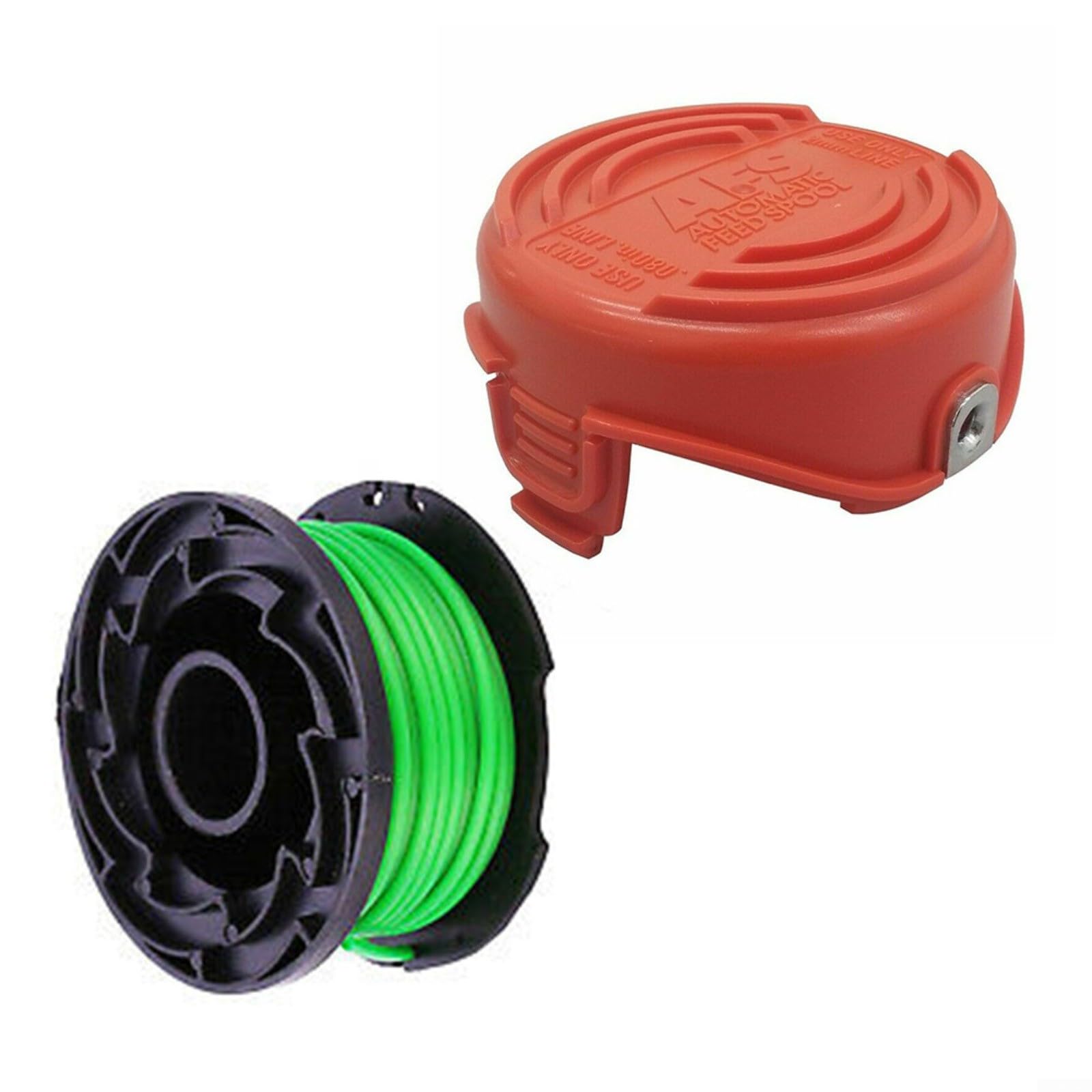 Crabop 6m x 2mm Trimmer Line Spool with Heavy Duty Cover Cap for Black Decker GL7033 GL8033 GL9035 Grass trimmer Parts