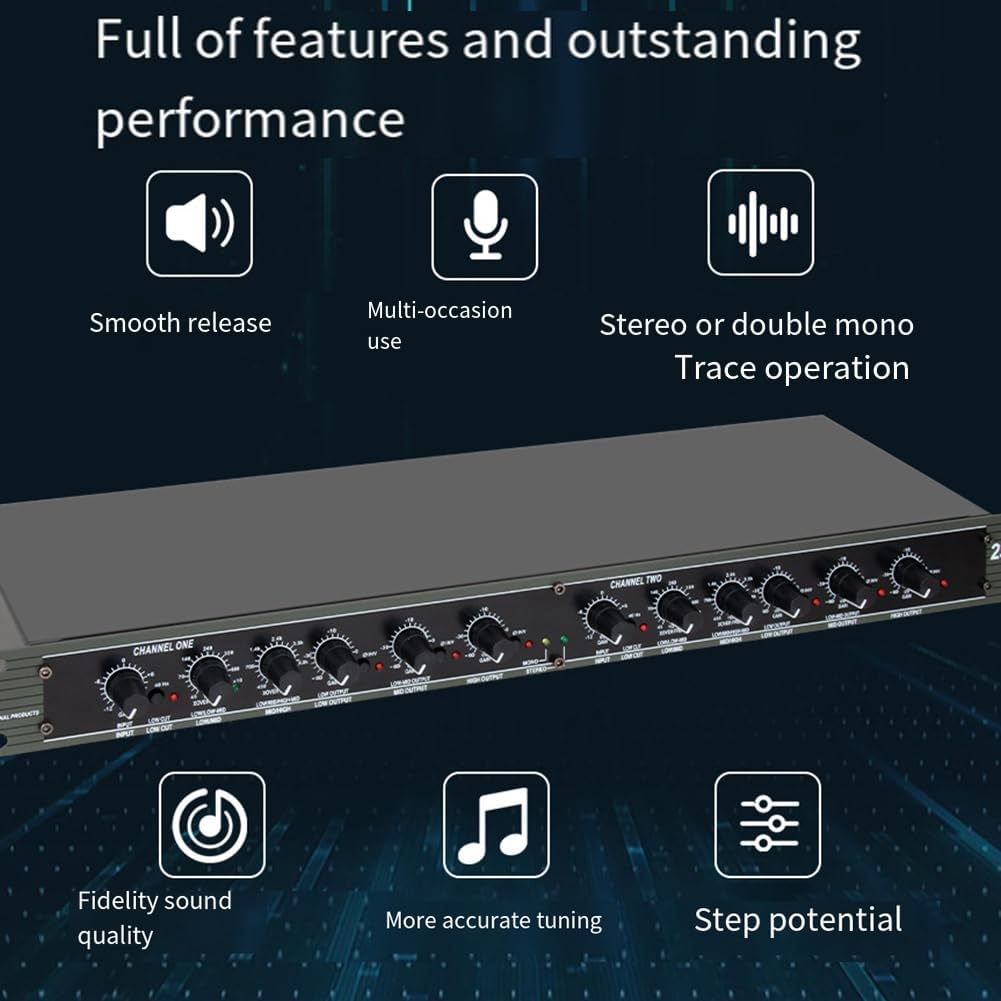 234XL Stage Crossover Professional Bass 2 Crossover 3 Crossover 4 Crossover Electronic Audio Crossover US Plug, 500719236A1