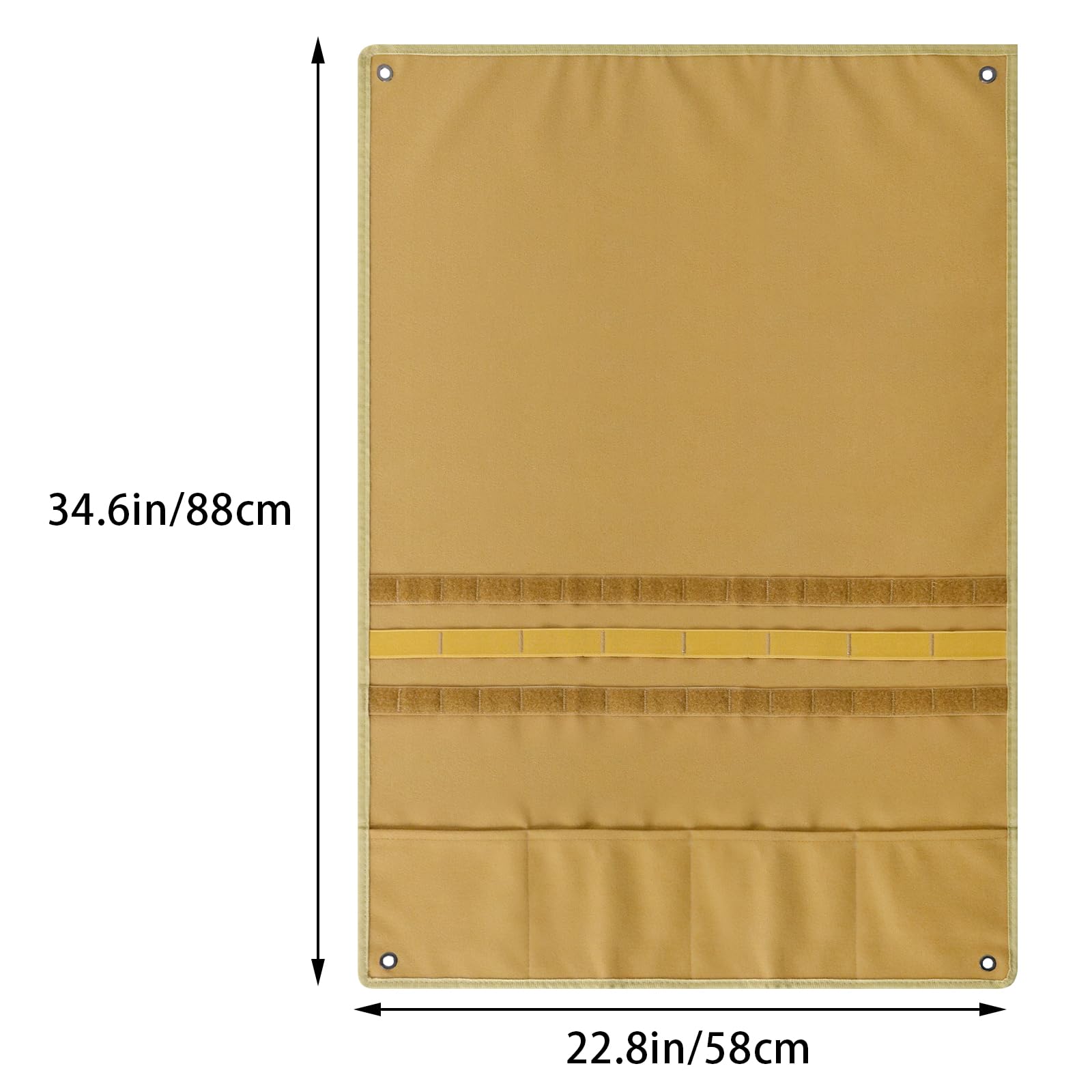Tactical Patch Display Board, Pannello pieghevole con superficie ad anelli per appendere patch militari di combattimento per l'esercito