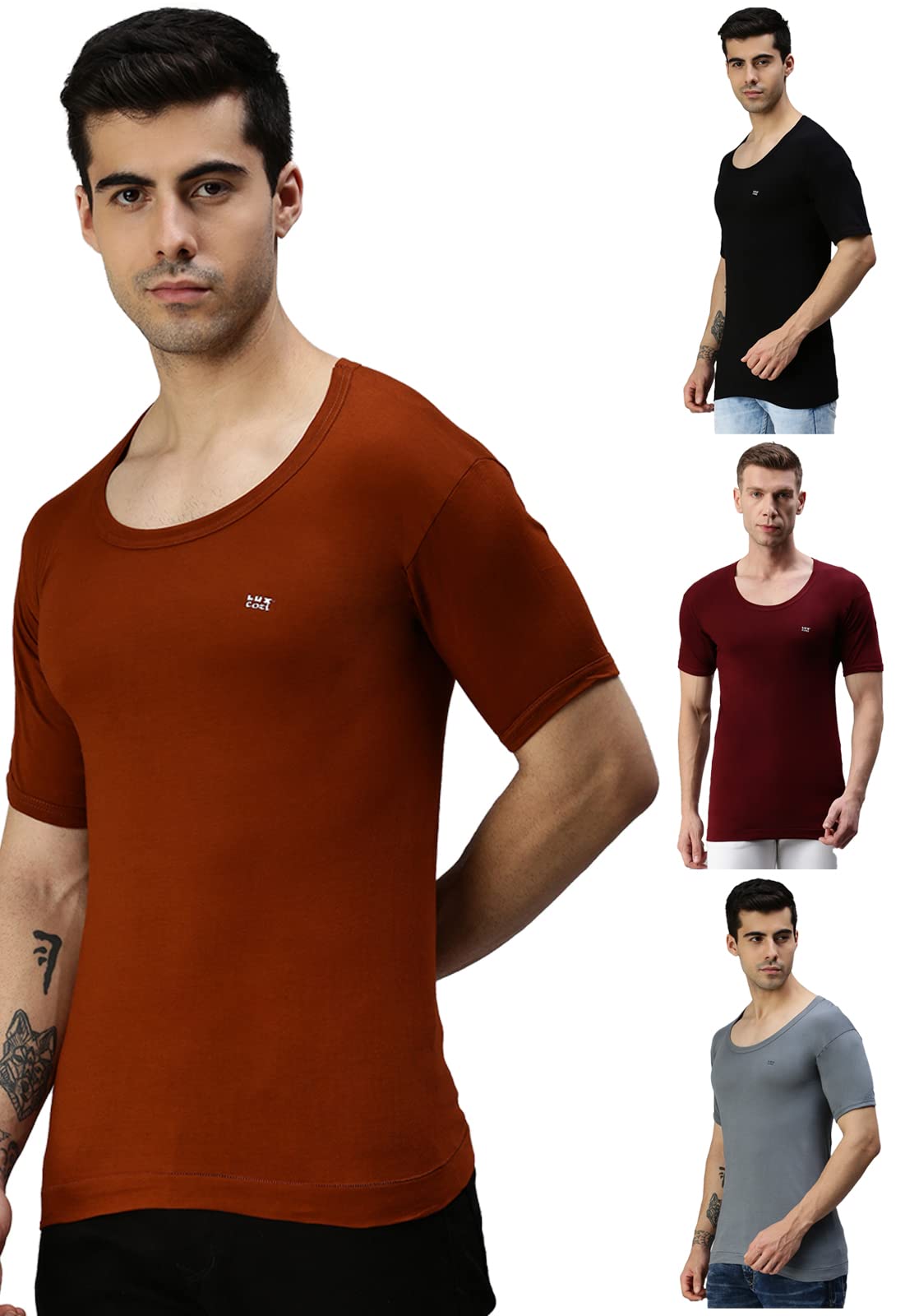 lux cozi Men's Cotton Solid Regular Fit Vest-picture-36