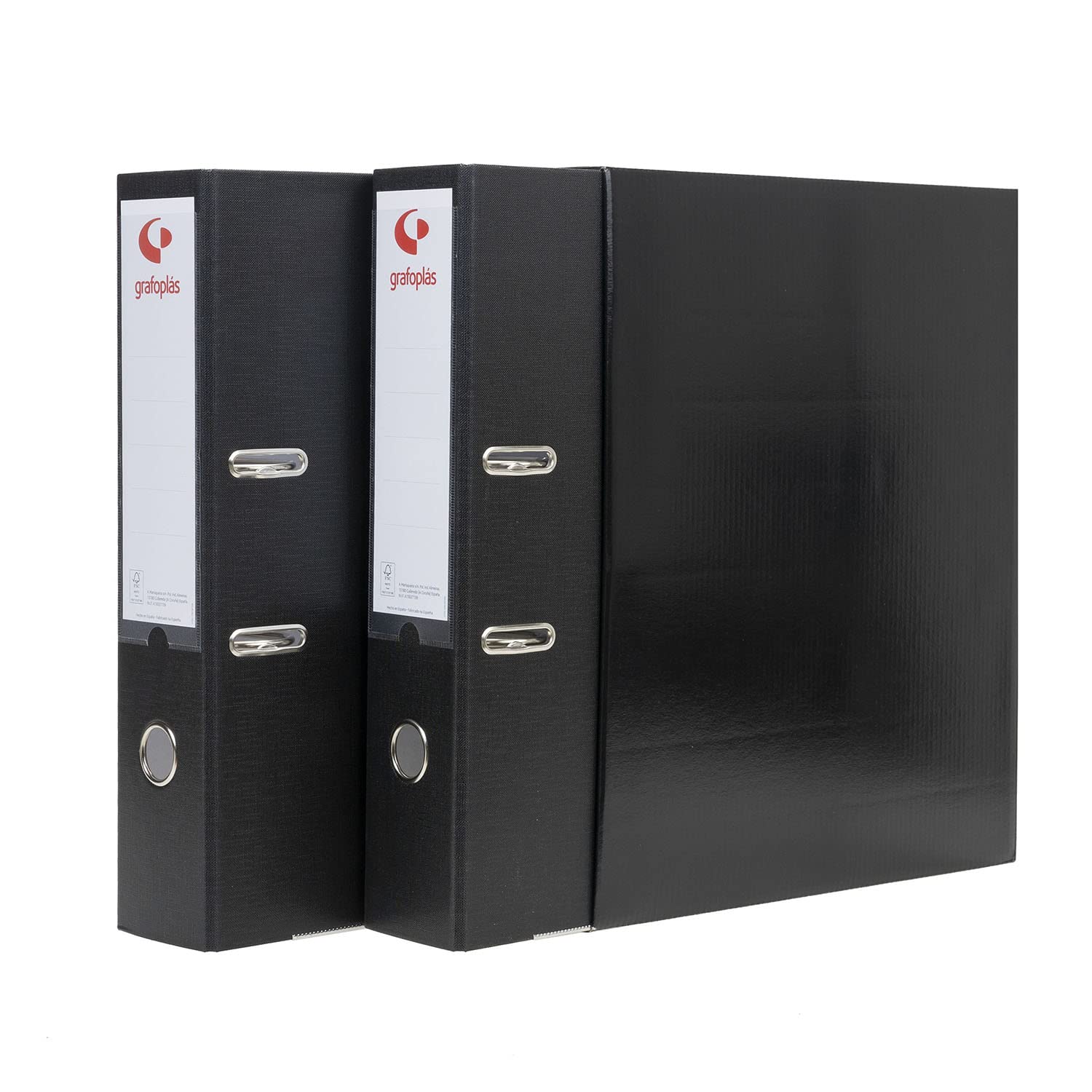 Grafoplás 7279210 Module, 2 Folders with Lever, 65 mm, Black