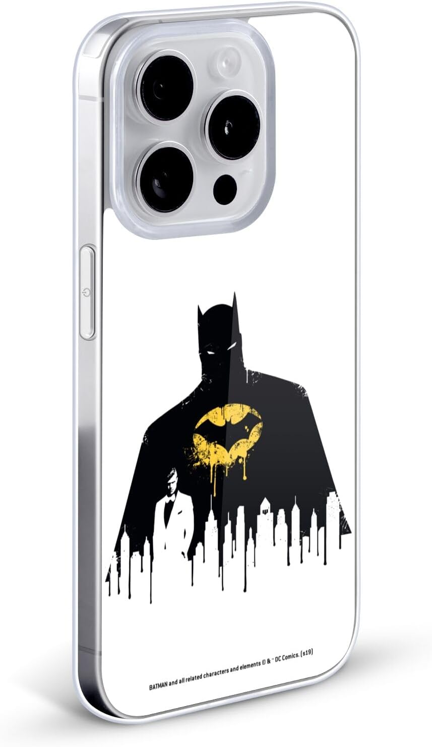 Head Case Designs Officially Licensed Batman DC Comics Alter Ego Cityscape 2 Duality Gel Case [Military Grade Protection] Compatible with Apple iPhone 17 Pro