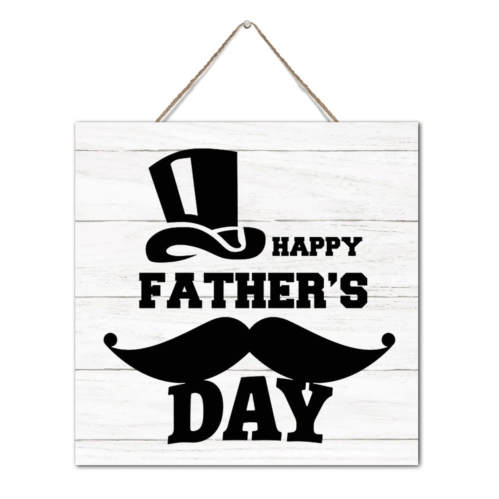 Cadre en bois rustique Happy Father's Day pour chambre et bureau